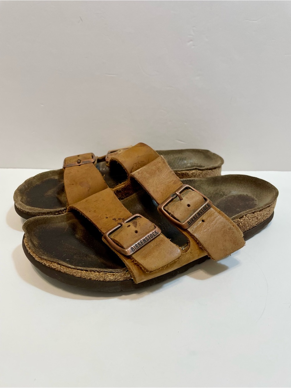 Birkenstock Arizona Leather Sandals – Brown – Size EU 37 / US 6-6.